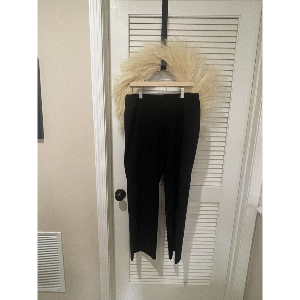 Eileen Fisher Black Pull On Stretch Pant Slim Wide leg Flare Pants Medium